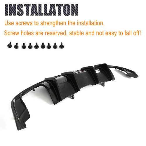 Difusor trasero de carbono difusor parachoques faldón trasero para AUDI A5 Sline S5 17-20 - Imagen 8 de 10