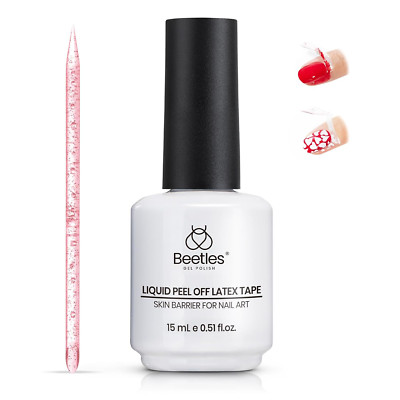Beetles Gel Polish Liquid Latex for Nails: 15ML Simple Peel off Cuticle Guard fo