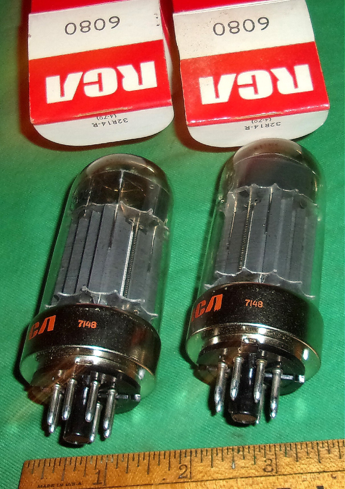 (2) RCA 6080 Twin Power Triodes NOS Test Great! orig. cartons! Same Codes!