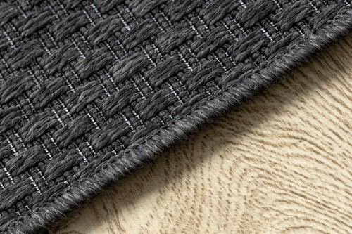 Modern Flat Woven RUG 'TIMO' practical easy to clean outdoor durable black - Picture 7 of 11