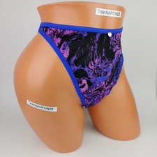 NWT LANE BRYANT CACIQUE PLUS 22/24 DIPPED THONG PANTY PURPLE BLACK MARBLE