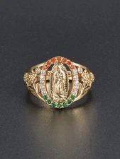 Anillos Sortijas Argollas con Piedras Brillantes en Oro 10K Para Mujeres Joyeria