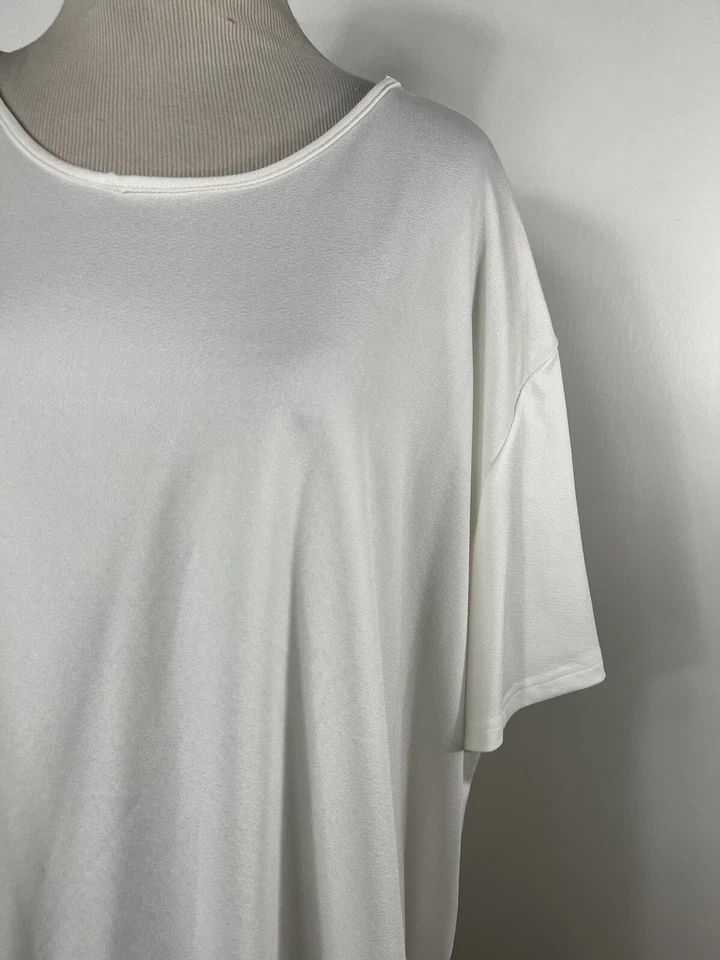 New Maggie Barnes 4X Shirt Top Short Sleeve Scoop Neck Stretch Layering Woman V7 - Image 3 of 4