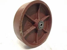 8" x 2" Ductile Steel Caster Wheel  w/ Roller Brg 2000lb each FREE Bushing