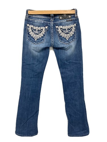 MISS ME JEANS SIZE 25 BOOT BLING 