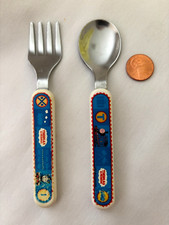Thomas Train and Friends Children's Fork  Spoon The First Years White Blue 2005
