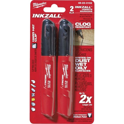 Milwaukee 48-22-3102 INKZALL Black Medium-Point Jobsite Marker