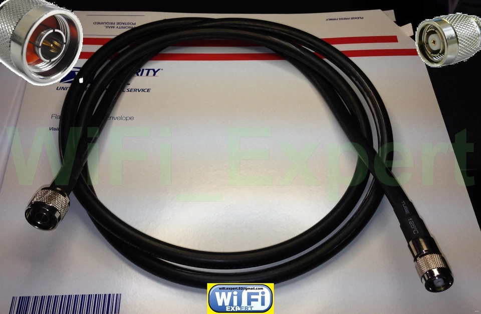 TIMES® 6' RP-TNC to N Male WiFi Cable Biquad USB Linksys Cisco WRT54G LMR400 US - Image 3 of 4