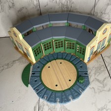 Tidmouth Sheds Green Roundhouse - Trenes ferroviarios de madera Thomas & Friends