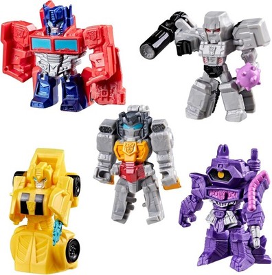 Transformers Tiny Turbo Changers 1.5'' Mini Action Figures, Set of 5 Collectib...