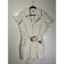 Show Me Your MuMu Outlaw Cream Corduroy Dress NWT Sz L Western Cowgirl Mini Belt