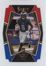 2021 Panini Select Premier Level Red & Blue Prizm Die-Cut DeVonta Smith 0x5w