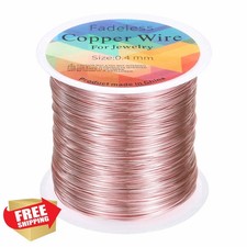 HARFINGTON 328ft 26 Gauge Pink Copper Craft Wire