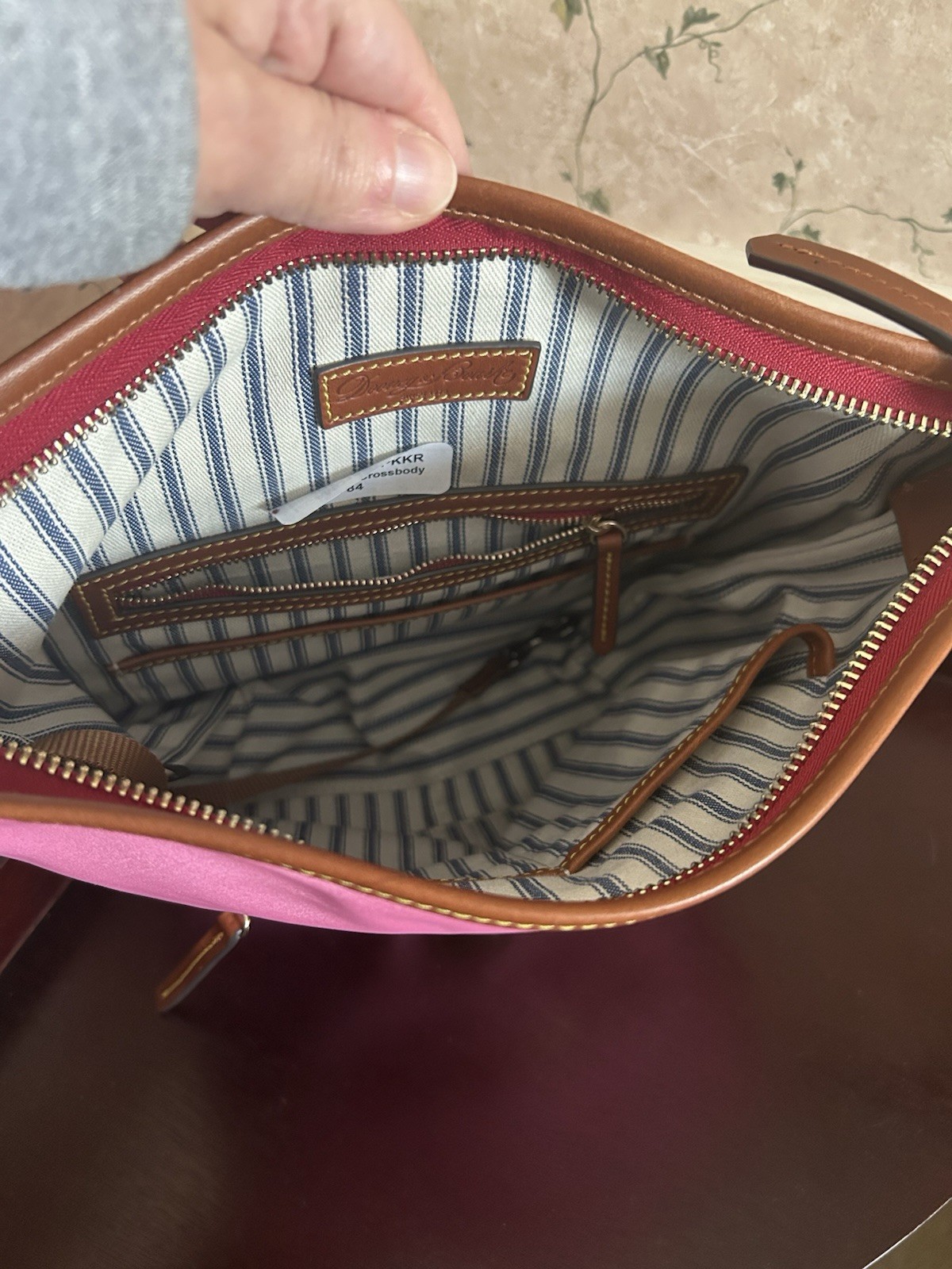 Dooney Bourke Women's Pink Nylon Wayfarer Crossbody Shoulder Bag NWOT thumbnail 3