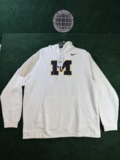 Men's Nike Michigan Wolverines Performance Pullover Hoodie Size 2XL DEFECT