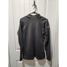 Womens Nike Pro Spandex Dri Fit Hoodie Dark Gray size Large
