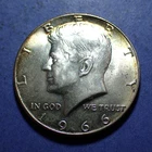 1966 40% Silver Kennedy Half  Borderline Uncirculated  Doubled Die Obverse