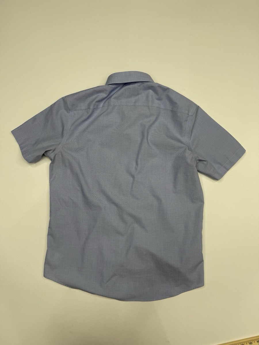UNTUCKit Hillstowe Slim Fit Short Sleeve Button-Down Wrinkle Resistant Blue L View 6