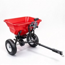 130 Lbs Tow Behind Broadcast Spreader Adjustable Stream for Seed Fertilizer