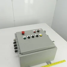 Wiegmann N12161608 16" x 16" x 8" Electrical Enclosure W/Backplate & Controls