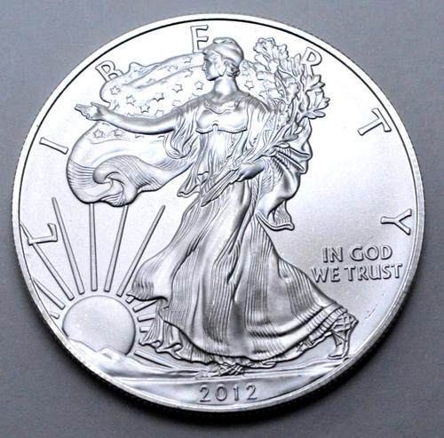 2012 American Silver Eagle Dollar 1 Oz 999 Silver Coin Uncirculated, No Reserve