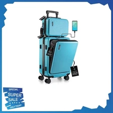 StorageBud 22" Hardside Carry On Luggage 22x14x9 Airline, Teal