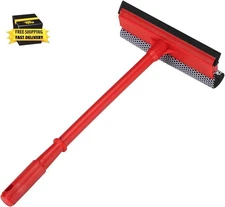 15.9" Window Squeegee for Car,2 in 1 Squeegee Window Cleaner with Long Stainless