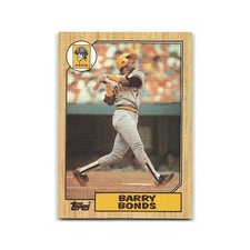 Barry Bonds Rookie 1987 Topps #320 Pittsburgh Pirates Baseball Card NM. rookie card picture