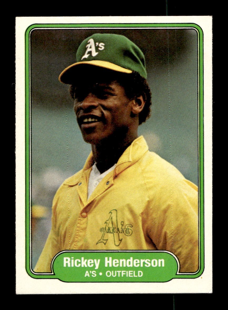 1982 Fleer #92 Rickey Henderson A's EX-MT+ *3w