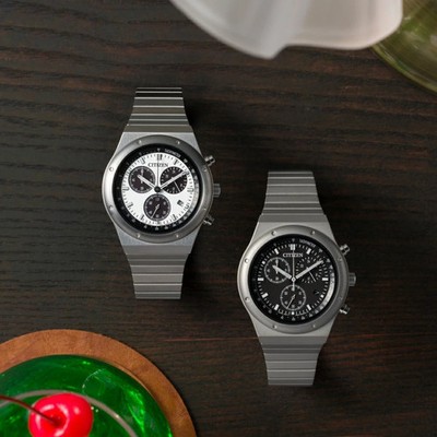 CITIZEN COLLECTION AT2541-54A RECORD LABEL 1984 Chronograph Eco