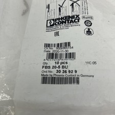 Phoenix Contact FBS 20-5 BU  New Old stock 9 PIECES OPEN PACKAGE