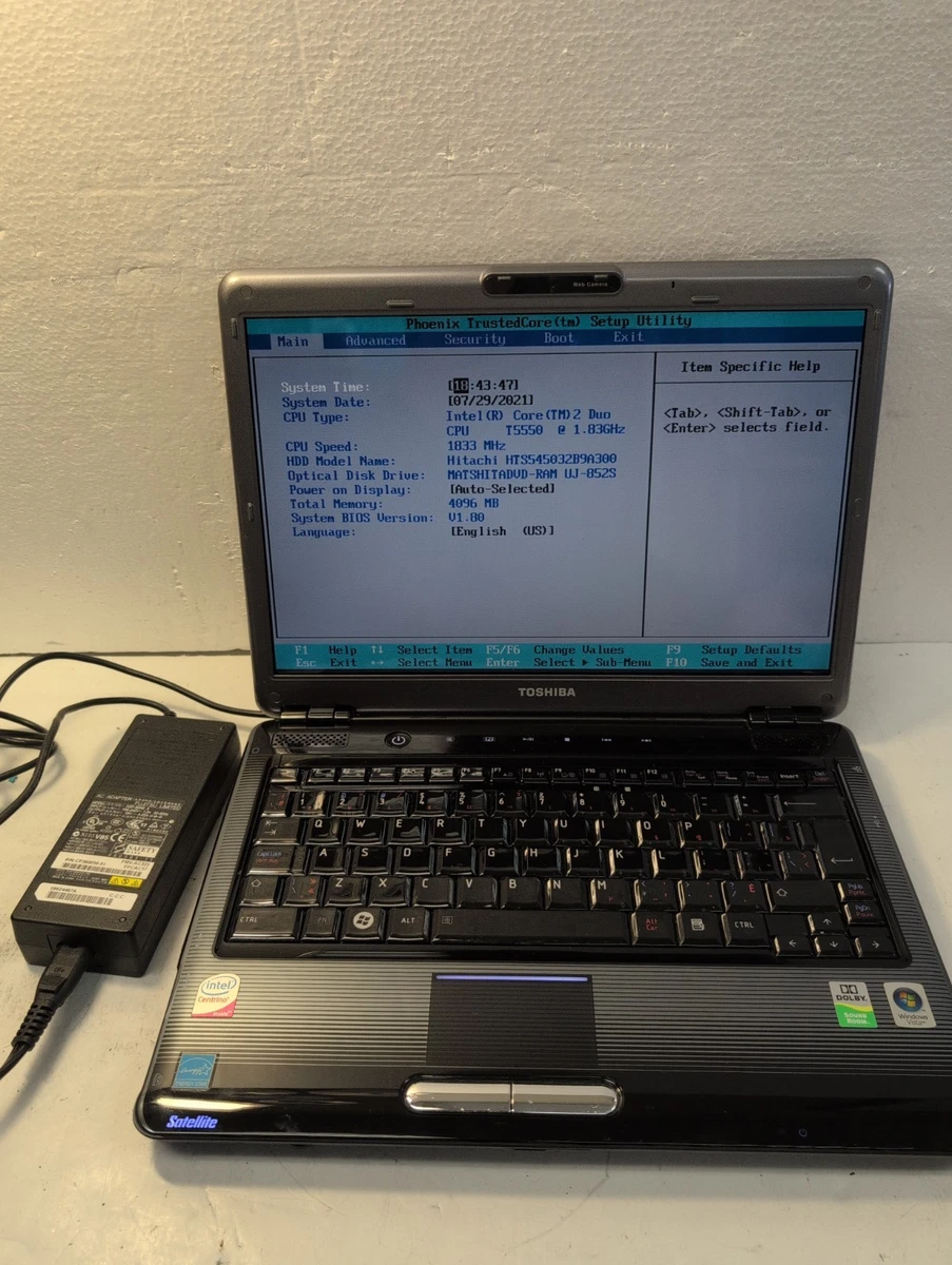 Toshiba Windows XP Intel Core 2 Duo PC Laptops & Netbooks for sale