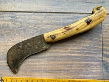 Ancien Couteau VIGNERON  BOIS DE CERF SERPETTE VINTAGE KNIFE MESSER