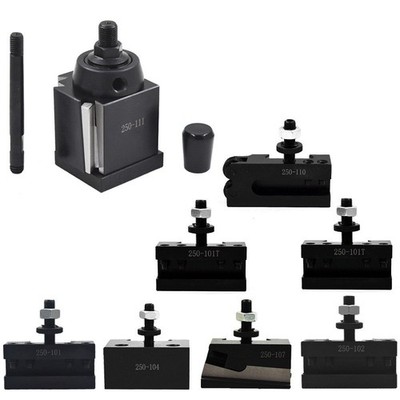 Wedge Tool Post Set AXA 250-111 For Swing Dia 12'' Plus 2 Extra Tool Holder