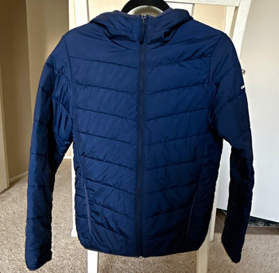 Demix Kids Hooded Full Zip Puffer Jacket Blue EU 158-164 Unisex