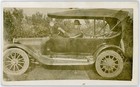 Antique RPPC Man Wearing Fedora Seated in 1913-1919 Dodge Model 30? Touring Car — photo 1