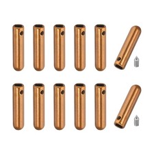 12 Pcs Shoelace Tips with Screw, Alloy 25mm Aglets End Tip for DIY, Vintage Gold