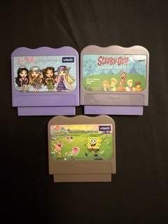 VTech V.Smile Educational 3 Game Lot Ages 4 7 Scooby Doo SpongeBob Bratz