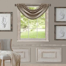 All Seasons Room-Darkening Waterfall Window Valance, Accessory for Bedroom or