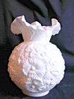 Vtg Fenton POPPY White Milk Glass GWTW Replacement Lamp Shade Globe Ball MINT