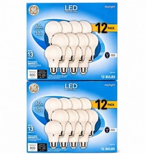 24 Bulbs Ge Daylight Led Light 10w Replacement 60w General Purpose Dimmable A19 24 Bulbs Ge Daylight Led Light 10w Replacement 60w General Purpose Dimmable A19