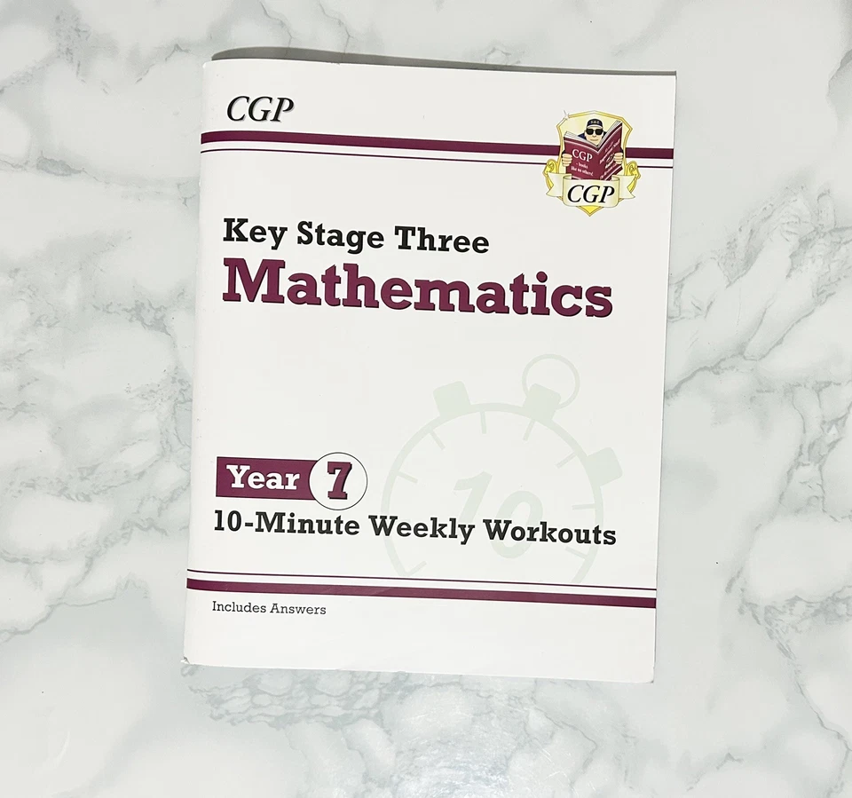 KS3 Year 7 Maths Student Book and Workbooks with Answers 3 Books Bundle CGP - Image 2 of 4