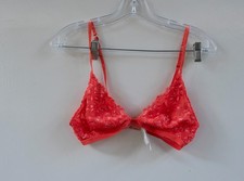 Frederick's of Hollywood Women's Size Medium Coral Pink Lace Bralette