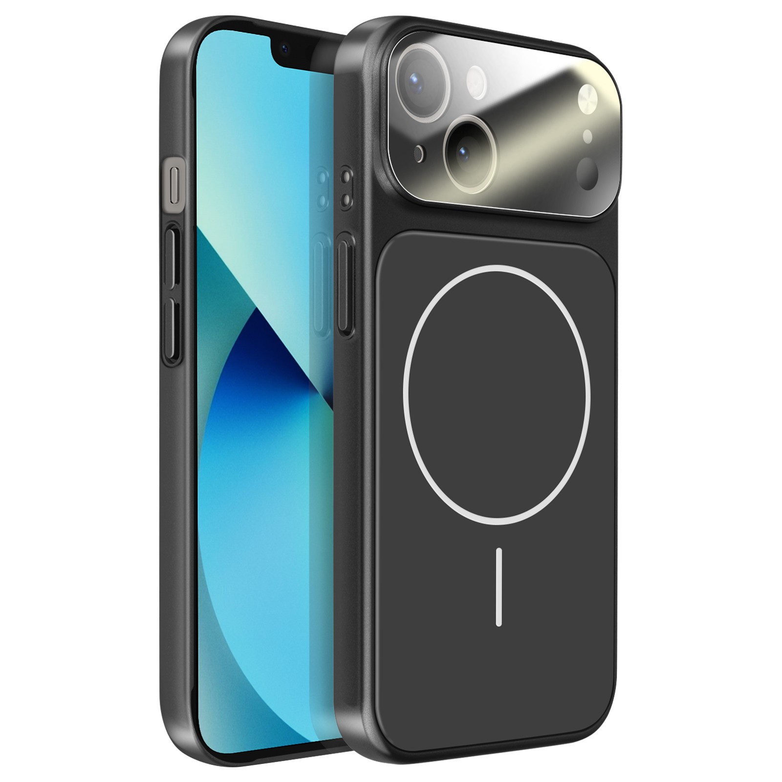 Coque iPhone 13 anti-traces de doigts AG Glass noir Avizar