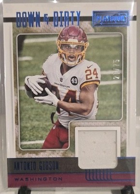 2021 Panini Playbook Down and Dirty Relics Platinum /75 Antonio Gibson #DND-AGI