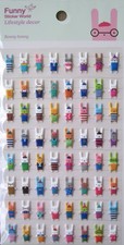 Funny Sticker World Bonny Bonny Puffy Sticker Sheet KAWAII 