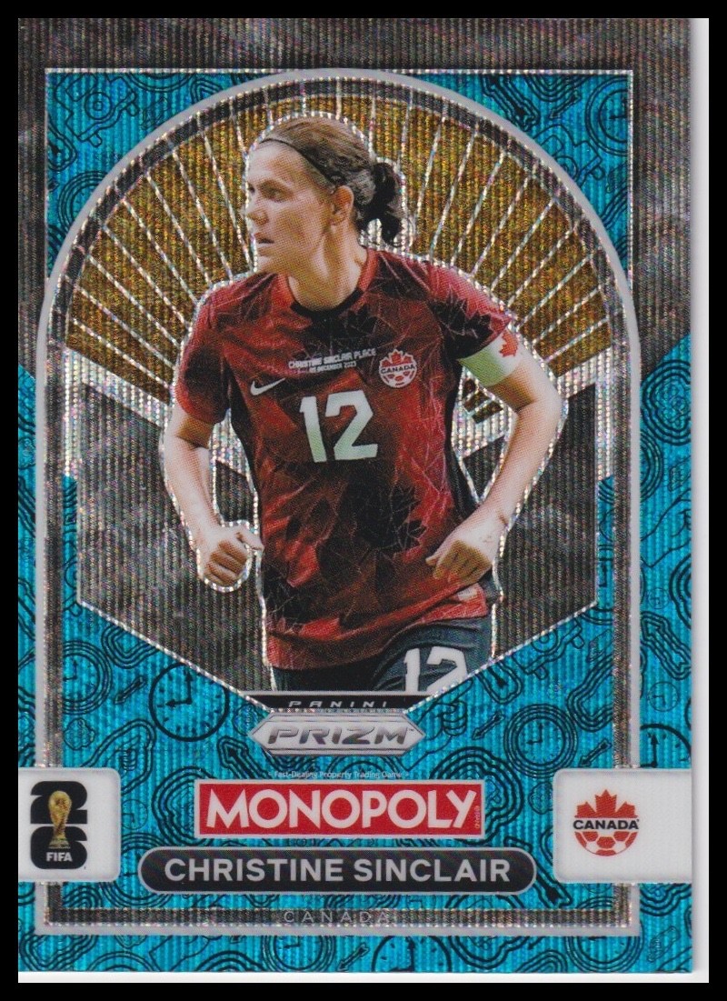 2026 Panini Prizm Monopoly Christine Sinclair FIFA Four Corners Blue Wave #100