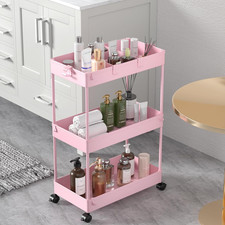 SPACELEAD 3 Tier Rolling Cart with Wheels, Storage Craft Art Trolley Organizer S