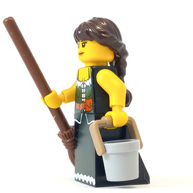 LEGO Castle Peasant Barmaid Minifigure Maiden Kingdoms 7952 D&D Medieval