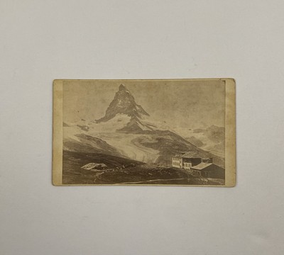 Antique Dated 1876 Matterhorn Mountain Pennine Alps CDV Carte De Visite Photo